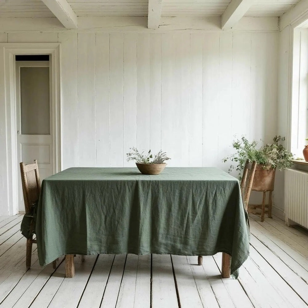 Linen Soft Tablecloth - Kitchen Decor - Table Linen