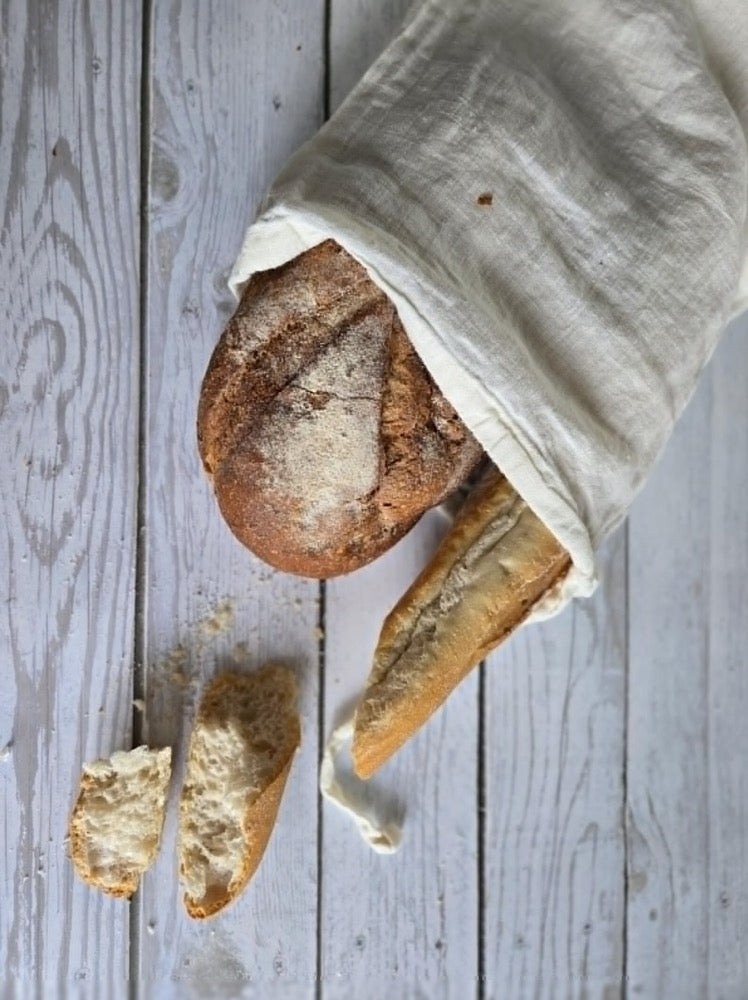 Organic Linen Bread Bag: Kitchen Storage, Zero Waste